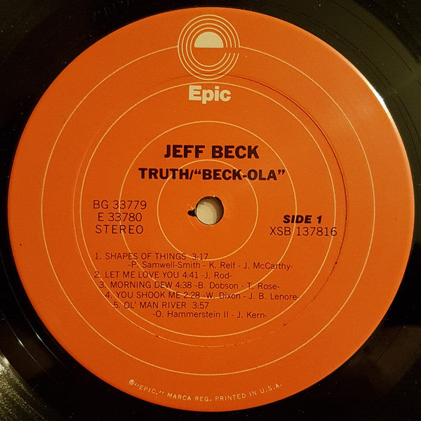 Jeff Beck : Truth/Beck-ola (2xLP, Comp, Ora)