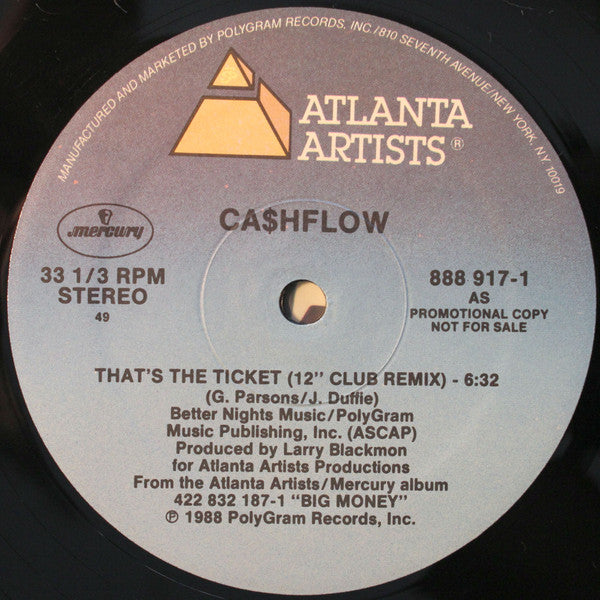 Ca$hflow : That's The Ticket (12", Single, Promo)