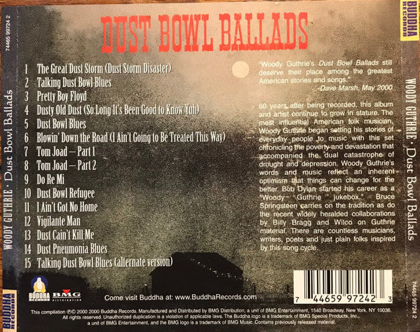 Woody Guthrie : Dust Bowl Ballads (CD, Album, Comp, Mono, RE, RM)