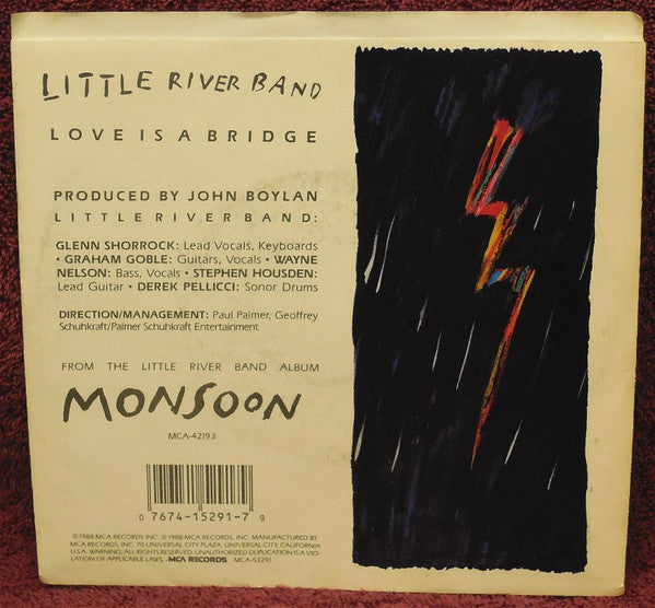 Little River Band : Love Is A Bridge (7", Single)