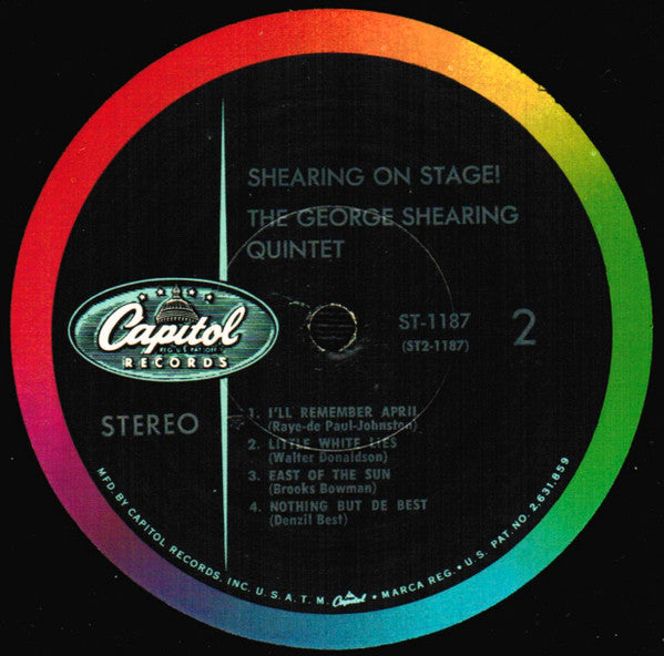 The George Shearing Quintet : Shearing On Stage! (LP, Album, RP, Scr)