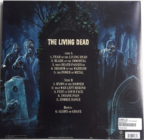 Grave Digger (2) : The Living Dead (LP, Album, Ltd, Sil)