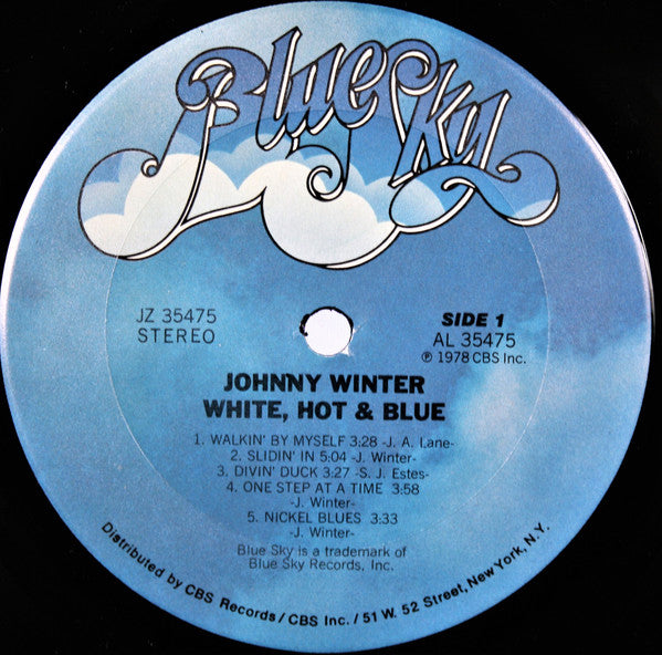 Johnny Winter : White, Hot & Blue (LP, Album, Ter)