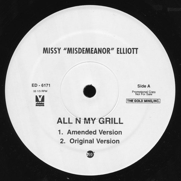 Missy "Misdemeanor" Elliott* : All N My Grill (12", Promo)