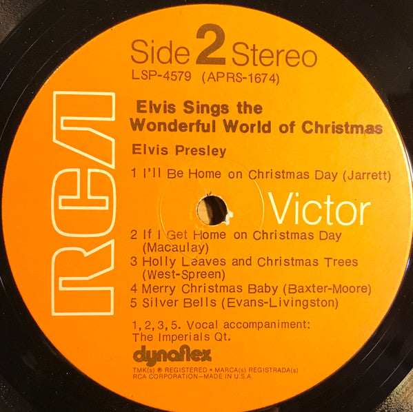 Elvis Presley : Elvis Sings The Wonderful World Of Christmas (LP, Album, Ora)