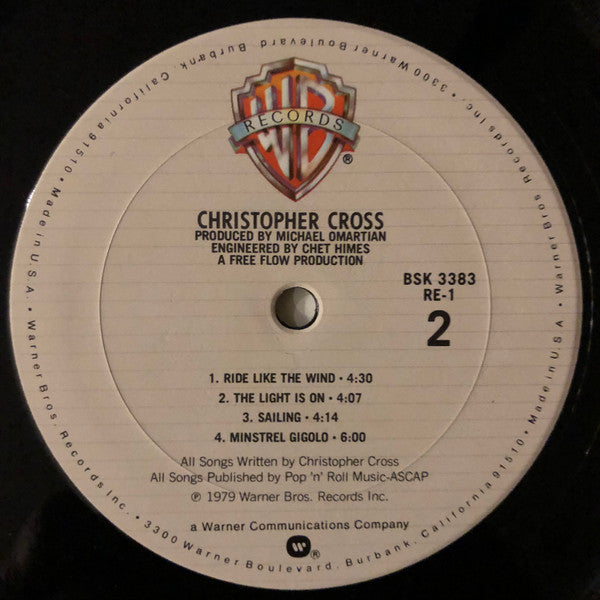 Christopher Cross : Christopher Cross (LP, Album, Club, Col)