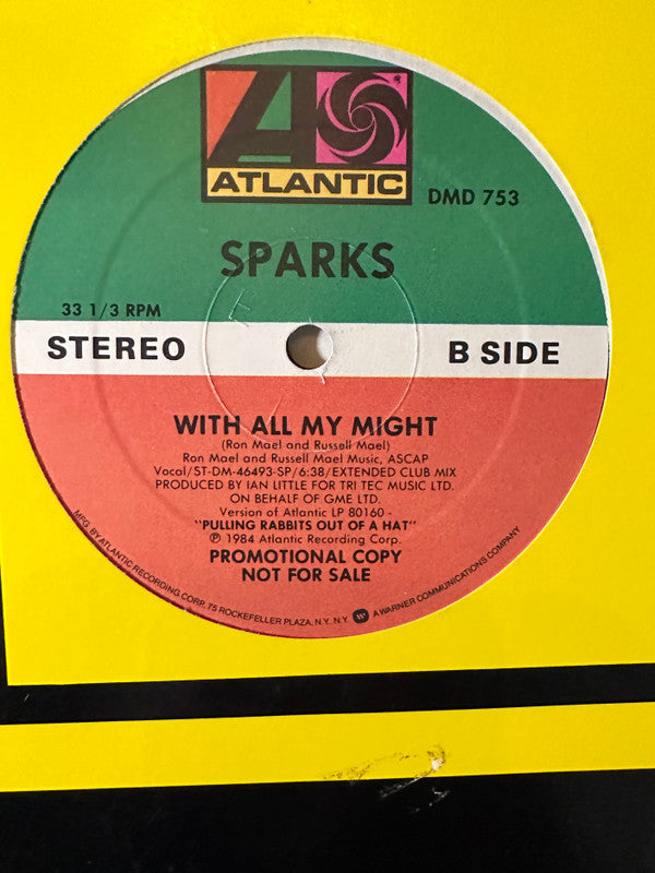 Sparks : Progress (12", Maxi, Promo, SP )