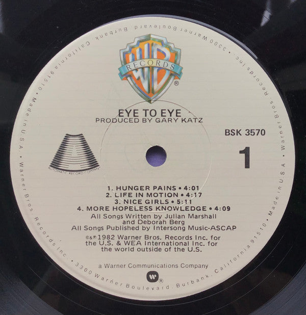 Eye To Eye (2) : Eye To Eye (LP, Album, Los)