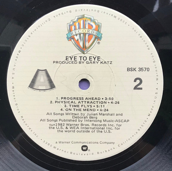 Eye To Eye (2) : Eye To Eye (LP, Album, Los)