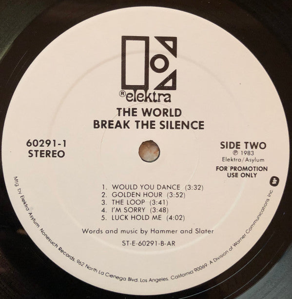 The World : Break The Silence (LP, Album, Promo)