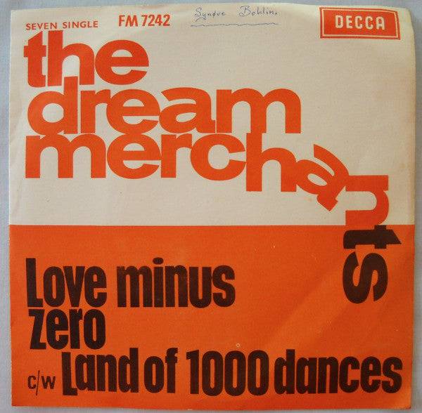 The Dream Merchants : Love Minus Zero  (7", Single)