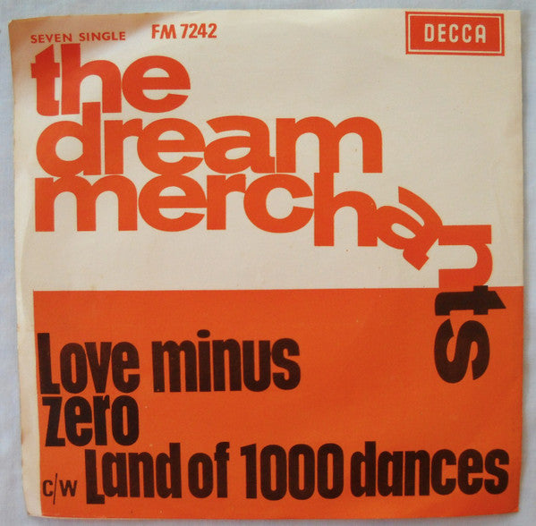 The Dream Merchants : Love Minus Zero  (7", Single)