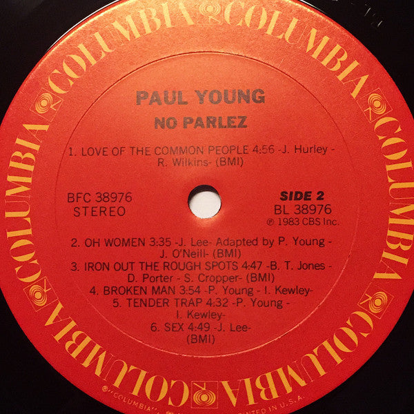 Paul Young : No Parlez (LP, Album, Car)