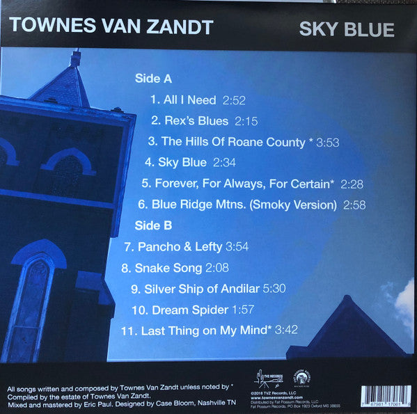 Townes Van Zandt : Sky Blue (LP, Album, Ltd, Sky)