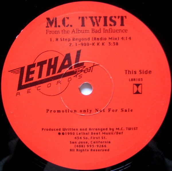 MC Twist : A Step Beyond (12", Promo)