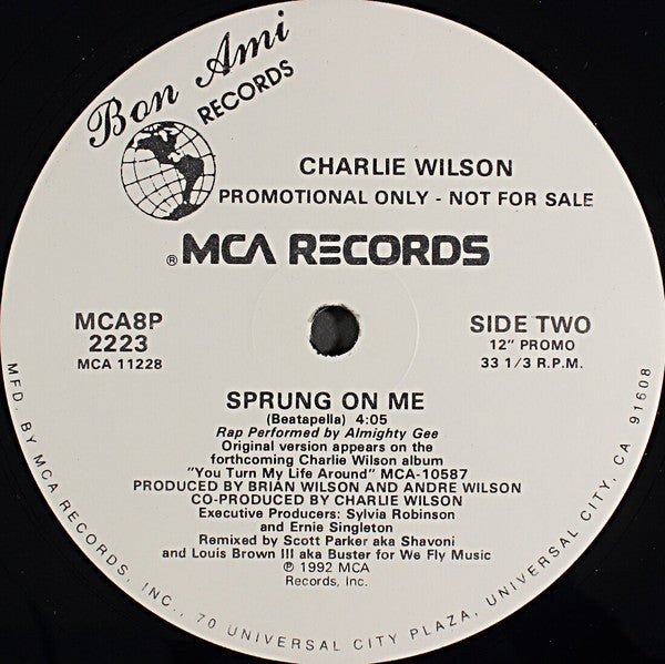 Charlie Wilson : Sprung On Me (12", Promo)