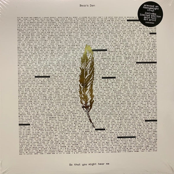 Bear's Den : So That You Might Hear Me (LP, Album, 180)