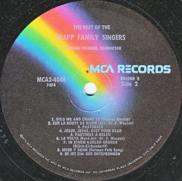 The Trapp Family Singers : The Best Of The Trapp Family Singers (2xLP, Comp, RE, Gat)