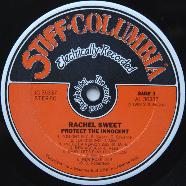 Rachel Sweet : Protect The Innocent (LP, Album, Ter)