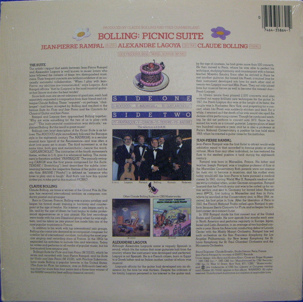 Jean-Pierre Rampal / Alexandre Lagoya / Claude Bolling : Picnic Suite (LP, Album, RP, Ter)