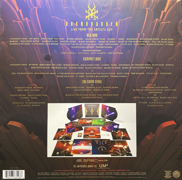 Soundgarden : Live From The Artists Den (4xLP, Album, 180 + 2xCD, Album + Blu-ray, Multicha)