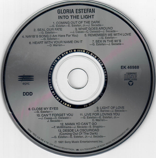 Gloria Estefan : Into The Light (CD, Album, Club, CRC)