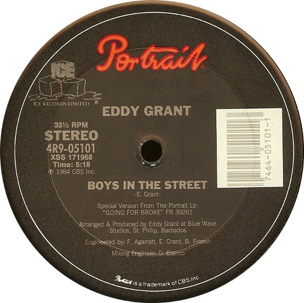 Eddy Grant : Boys In The Street (12")