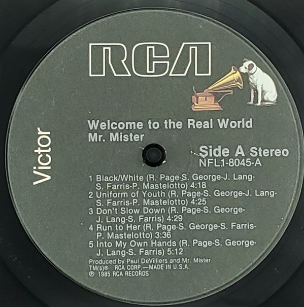 Mr. Mister : Welcome To The Real World (LP, Album, Ind)