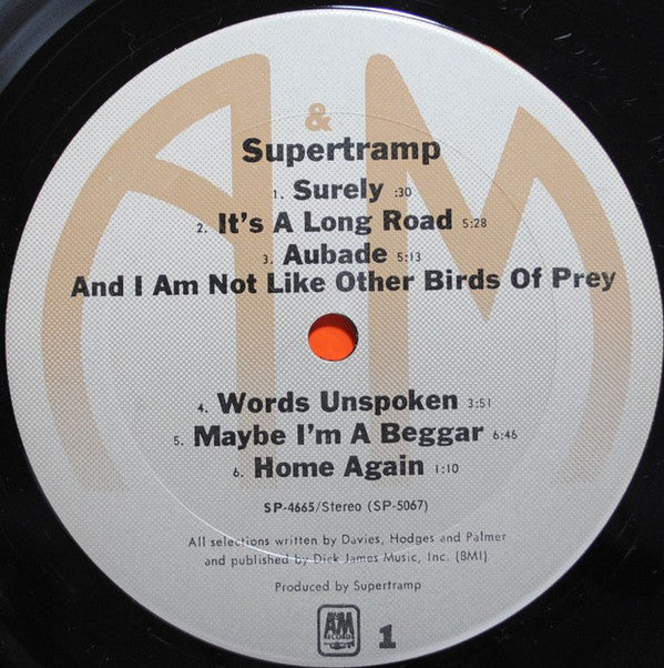 Supertramp : Supertramp (LP, Album, Club, RE, RM, CRC)