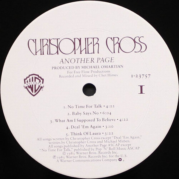 Christopher Cross : Another Page (LP, Album)