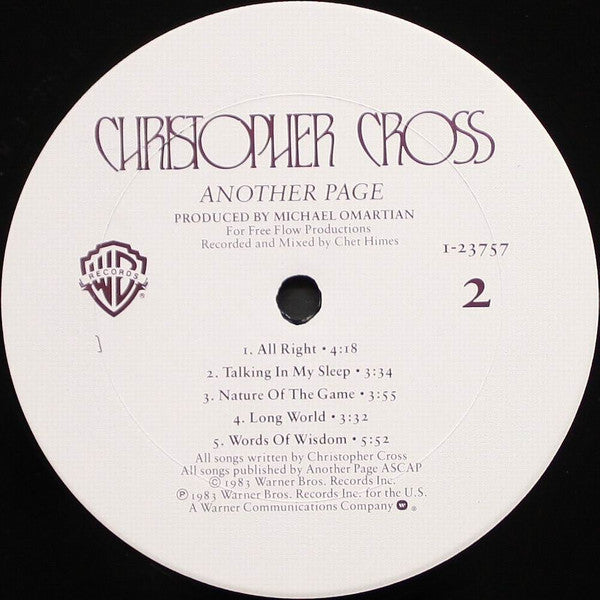 Christopher Cross : Another Page (LP, Album)