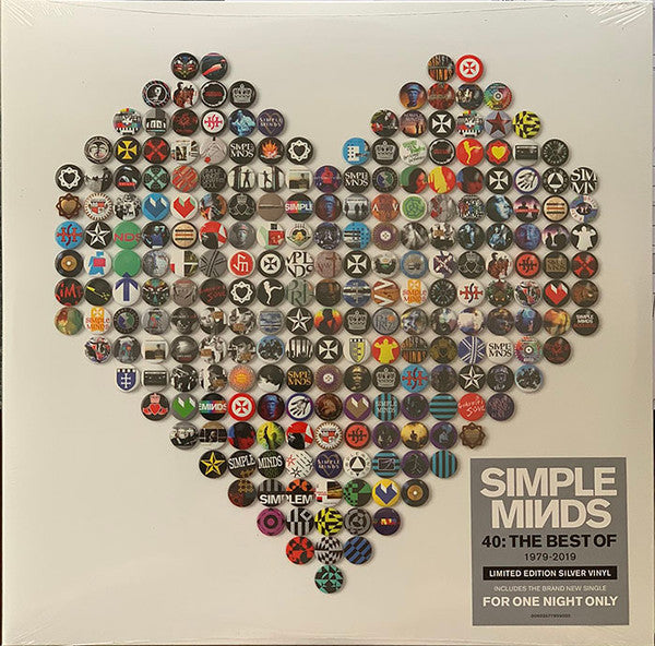 Simple Minds : 40: The Best Of 1979 - 2019 (2xLP, Comp, Ltd, Sil)