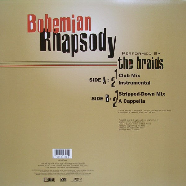 The Braids : Bohemian Rhapsody (12")