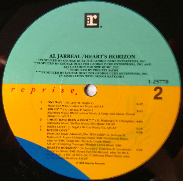 Al Jarreau : Heart's Horizon (LP, Album)
