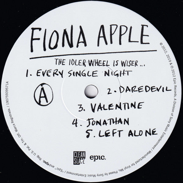 Fiona Apple : The Idler Wheel Is Wiser Than The Driver Of The Screw And Whipping Cords Will Serve You More Than Ropes Will Ever Do (LP, Album, Club, RE, 180)