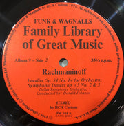 Rachmaninoff* : Piano Concerto No. 2 In C Minor / Symphonic Dances Opus 45, No. 2 And 3 / Vocalise Opus 34, No. 14 (LP, Album, Comp)