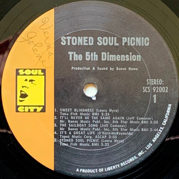 The Fifth Dimension : Stoned Soul Picnic (LP, RP, San)