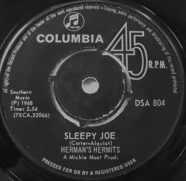 Herman's Hermits : Sleepy Joe  (7", Single)