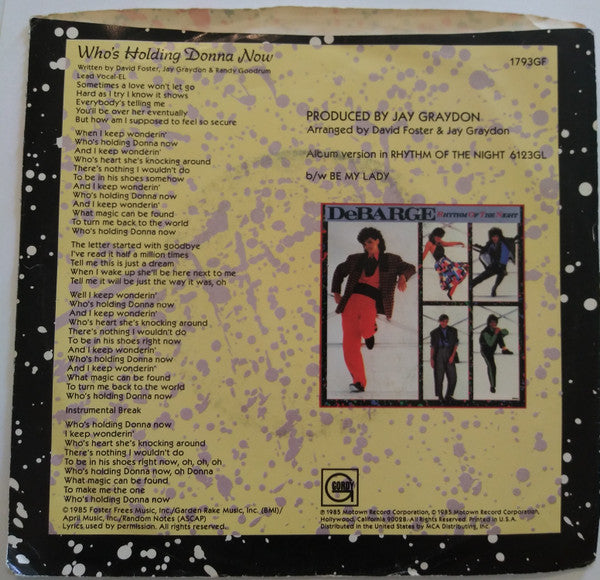 DeBarge : Who's Holding Donna Now (7", Single)