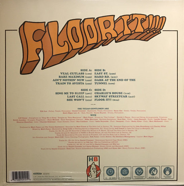 The Texas Gentlemen : Floor It!!! (2xLP, Album, Ltd, 3-C)
