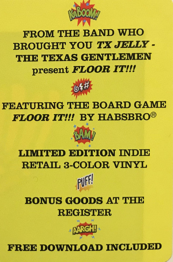 The Texas Gentlemen : Floor It!!! (2xLP, Album, Ltd, 3-C)