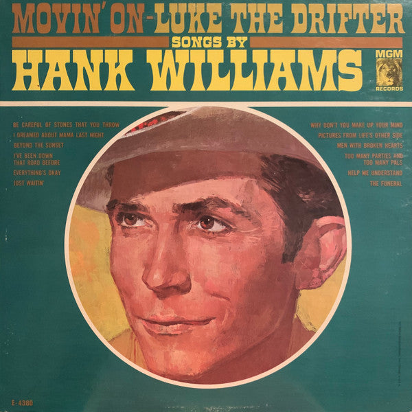 Hank Williams : Movin' On - Luke The Drifter (LP, Comp, Mono)