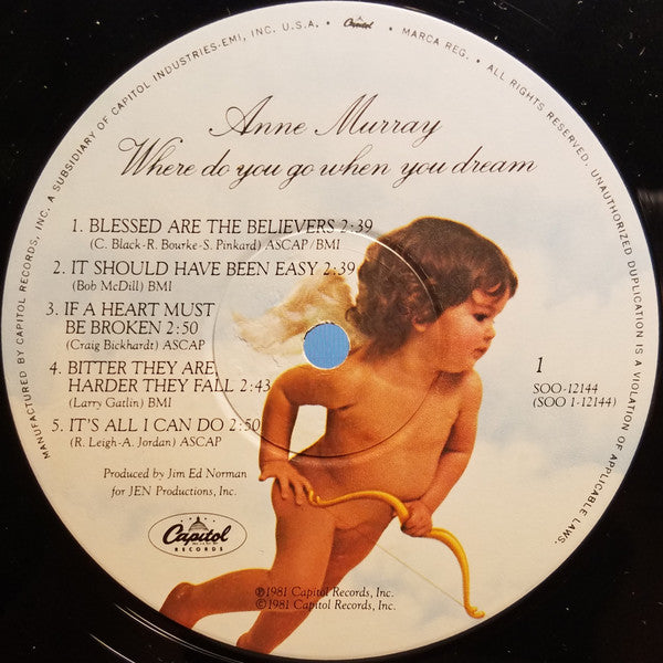 Anne Murray : Where Do You Go When You Dream (LP, Album, Win)