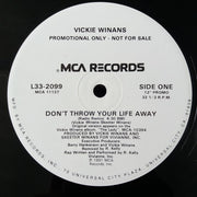 Vickie Winans : Don't Throw Your Life Away (12", Promo)