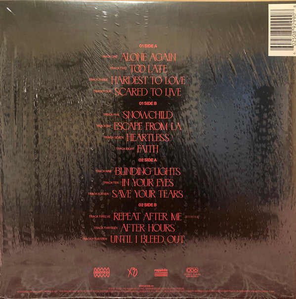 The Weeknd : After Hours (2xLP, Album, Ltd, Cle)
