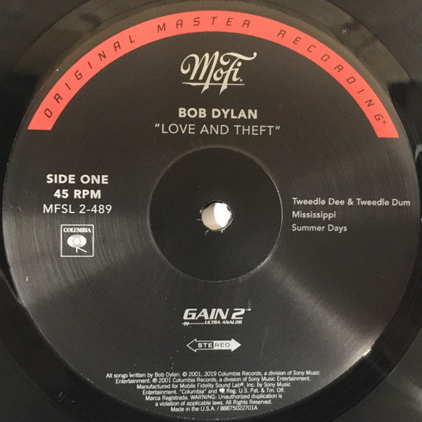 Bob Dylan : "Love And Theft" (2x12", Album, Ltd, Num, RE, RM, Gat)