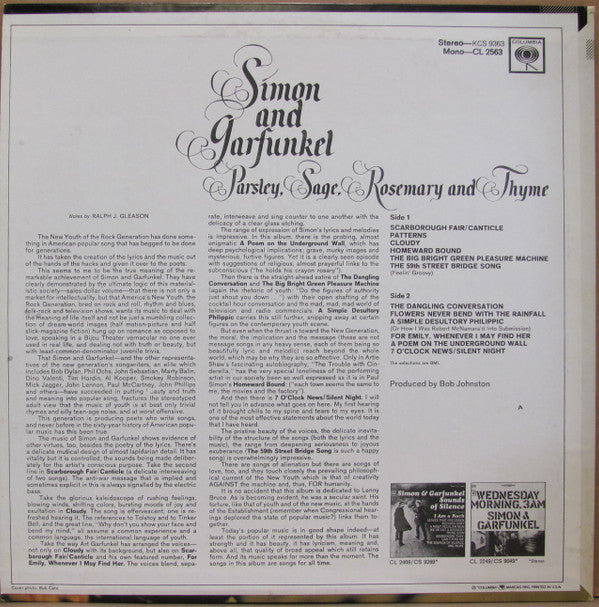 Simon And Garfunkel* : Parsley, Sage, Rosemary And Thyme (LP, Album, RE, Ter)