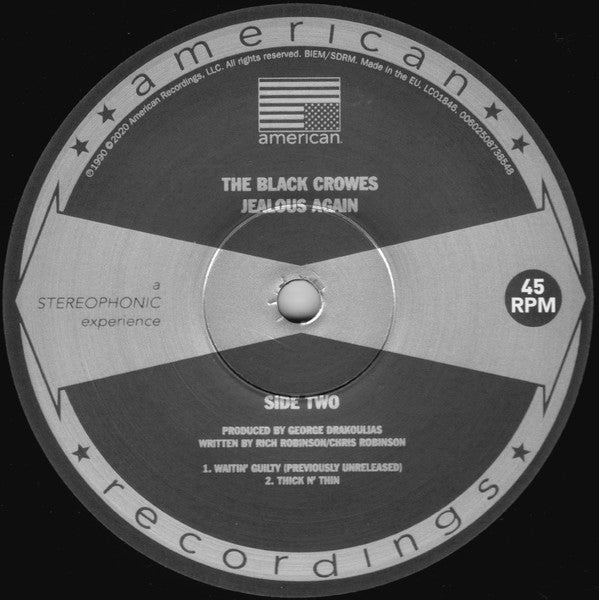 The Black Crowes : Jealous Again (12", RSD, Ltd, RE)