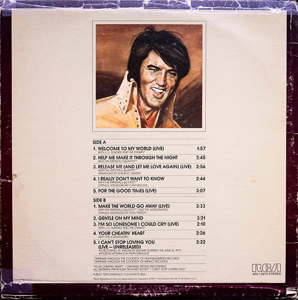 Elvis Presley : Welcome To My World (LP)