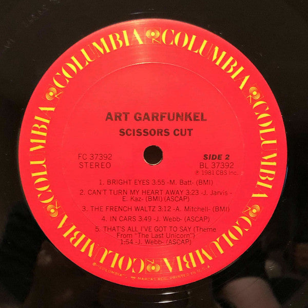 Art Garfunkel : Scissors Cut (LP, Album, Ter)